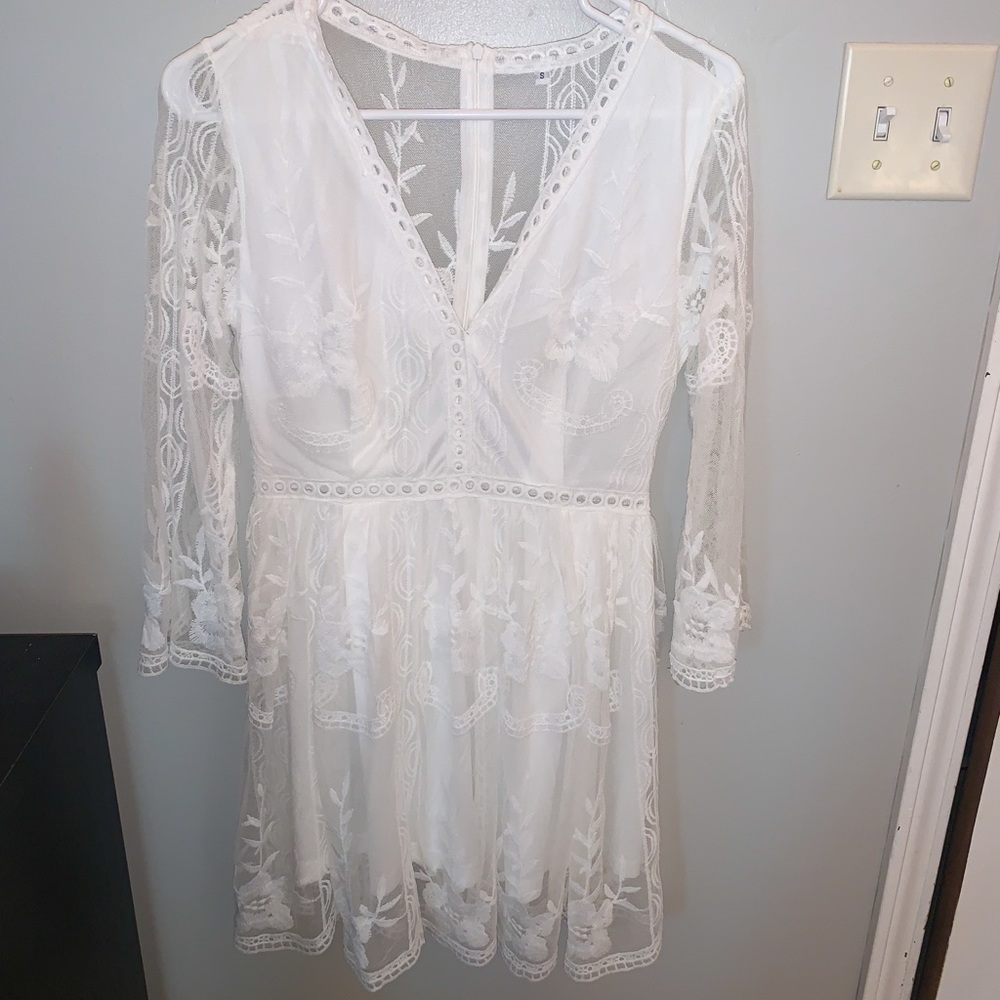 White lace dress